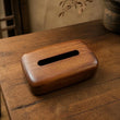 Boîte à Mouchoirs en Bois Massif Arrondie, 22 x 13 x 6 cm