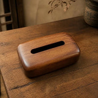 Boîte à Mouchoirs en Bois Massif Arrondie, 22 x 13 x 6 cm
