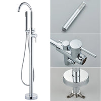 Robinet Baignoire Îlot avec Douchette et Inverseur, Laiton 115 cm