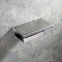 Porte-Papier Toilette Mural Inox 304 avec Tablette Téléphone, 5 Finitions