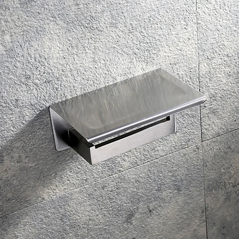 Porte-Papier Toilette Mural Inox 304 avec Tablette Téléphone, 5 Finitions