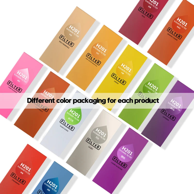 Filtre de Douche Parfumé Vitamine C, 14 Parfums ou Lot de 4