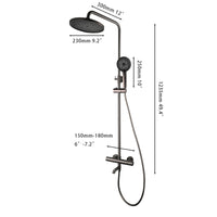 Colonne de Douche Thermostatique Ronde avec Bec de Baignoire, 6 Finitions