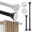 Barre de Douche Télescopique Inox, Noir ou Blanc, 70 à 280 cm