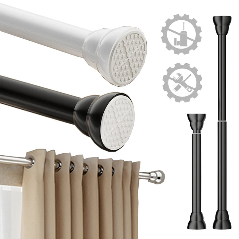 Barre de Douche Télescopique Inox, Noir ou Blanc, 70 à 280 cm