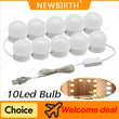 Kit 10 Ampoules LED Miroir Maquillage Hollywood USB