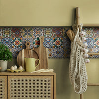 Carreaux Adhésifs Crédence 15 cm, 27 Motifs Colorés, 12 ou 24 Pièces