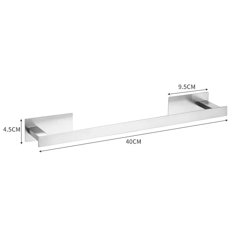 Accessoires Salle de Bain Inox Adhésifs Sans Perçage