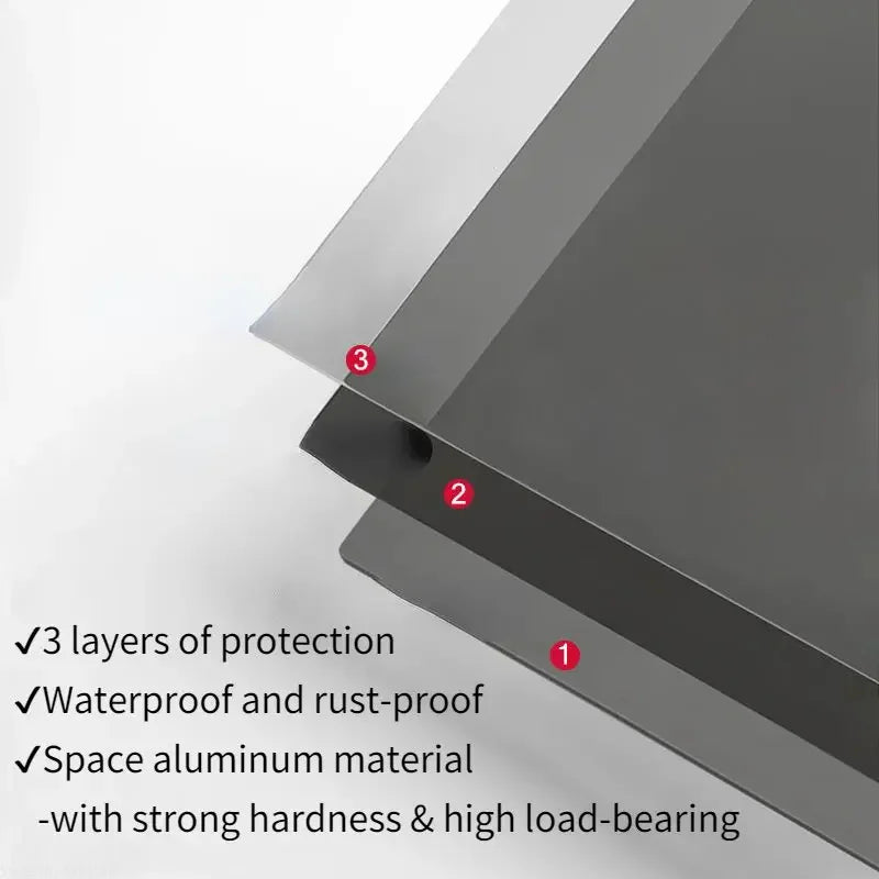 Étagère Salle de Bain Aluminium Sans Perçage Murale