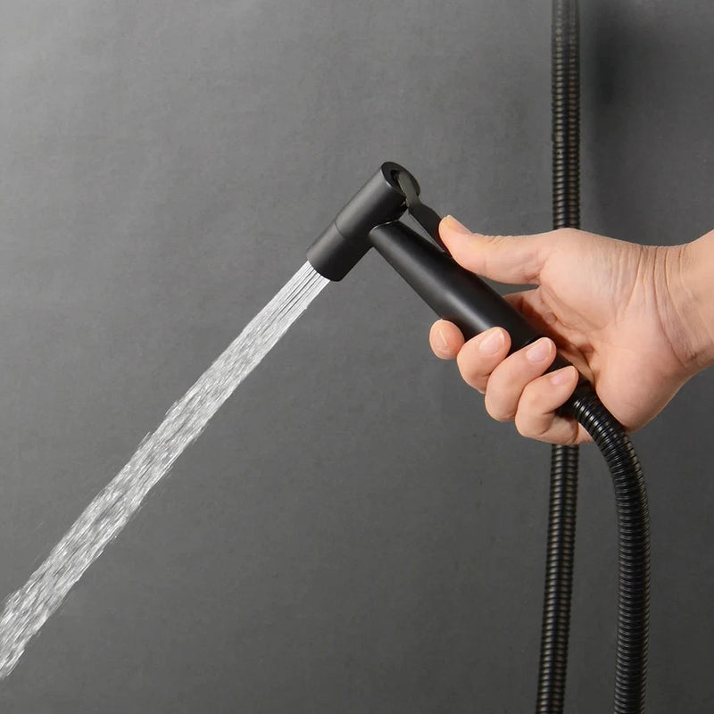 Douchette WC Eau Froide avec Flexible 1,5 m et Support, 8 Finitions