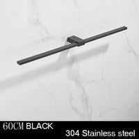 Porte-Serviette Mural Barre Plate Inox 304, 3 Finitions, 30 à 60 cm