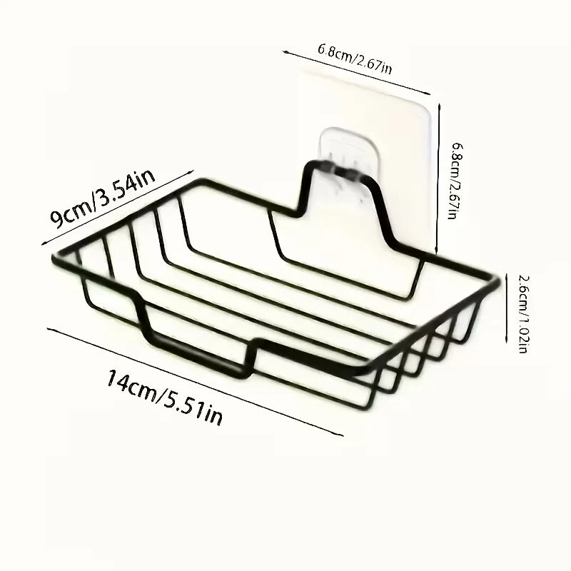 Porte-Savon Mural Inox Sans Perçage avec Drainage, 1 à 3 Pièces
