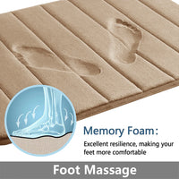 Ensemble de Tapis de Bain Mémoire de Forme Antidérapant, 1 à 3 Pièces