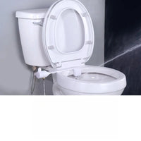 Bidet WC Non Électrique Double Buse à Molette Blanc, 28 cm