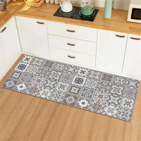 Tapis de Cuisine Antidérapant Carreaux de Ciment, 5 Motifs, 2 Tailles