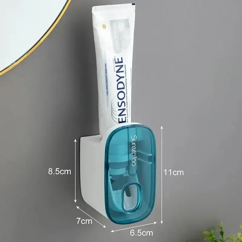 Distributeur de Dentifrice Mural Automatique Porte-Brosse, 1 ou 2 Pièces
