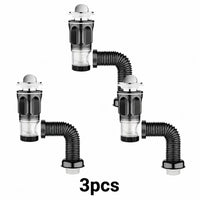 Siphon Lavabo Flexible 30-90 cm avec Bonde, Noir ou Gris