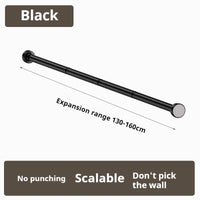 Barre de Douche Extensible Noire sans Perçage, 70 à 280 cm