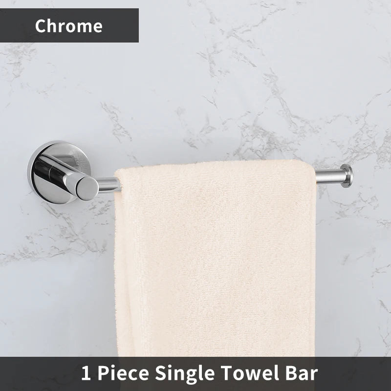 Accessoires Salle de Bain Chromés Inox à la Pièce, 14 Articles