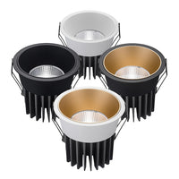 Spot LED Encastrable Cuisine Anti-Éblouissement, Noir ou Blanc, 7 ou 12 W