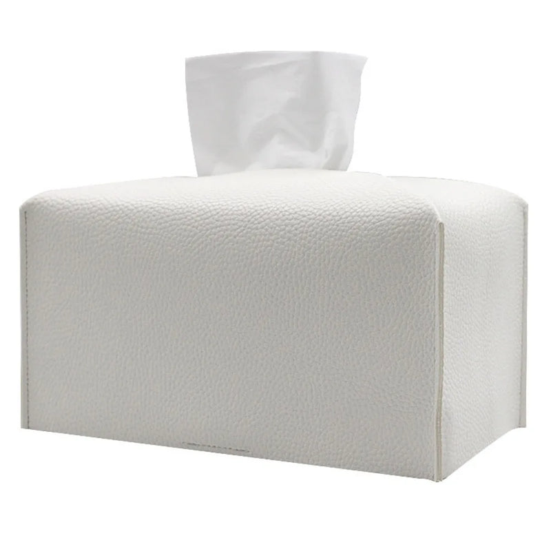 Boîte à Mouchoirs Housse en Simili Cuir, Carrée ou Rectangulaire, 6 Coloris