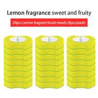 Têtes de Brosse WC Jetables, Lot de 24, Citron, Lavande, Océan