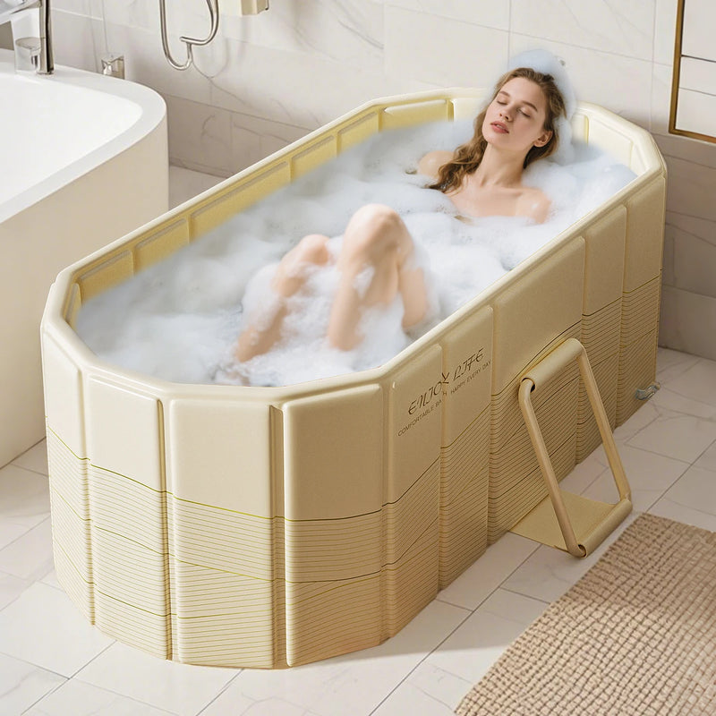 Baignoire Pliable Adulte Non Gonflable Portable 120 ou 150 cm