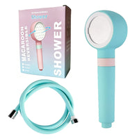 Pommeau de Douche Filtrant Réversible 360° avec Flexible, Rose ou Bleu