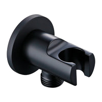 Support Douchette Mural Rond Laiton avec Sortie d'Eau, 4 Finitions