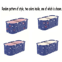 Baignoire Pliable Adulte Grand Format Bleu Étoilé
