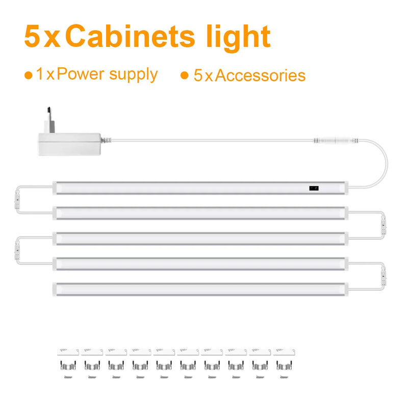 Réglette LED Sous Meuble Cuisine à Capteur de Geste, 30 à 50 cm