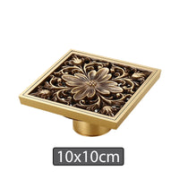 Bonde de Douche Carrée Laiton Multi Finitions 10 à 30 cm