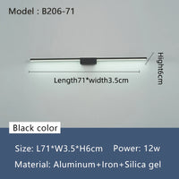 Réglette LED Miroir Salle de Bain Noire ou Dorée