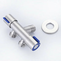 Déviateur Robinet d'Angle Inox 304 Brossé 1 Entrée 2 Sorties 11,8 cm