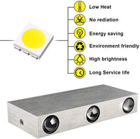 Applique Murale LED 6 Faisceaux Haut et Bas, Aluminium, 3 Finitions
