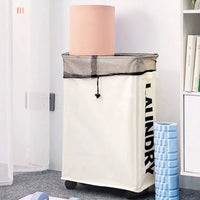 Panier à Linge Pliable sur Roulettes 3 Coloris