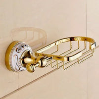 Ensemble d'Accessoires Salle de Bain Céramique Chromé