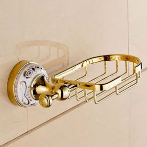 Ensemble d'Accessoires Salle de Bain Céramique Chromé