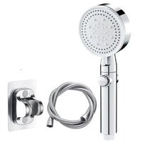 Pommeau de Douche Réglable 5 Modes avec Flexible Noir
