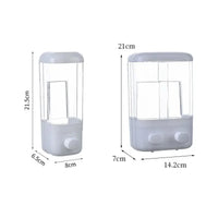 Distributeur de Savon Mural Blanc, Simple 500 ml ou Double 1 000 ml