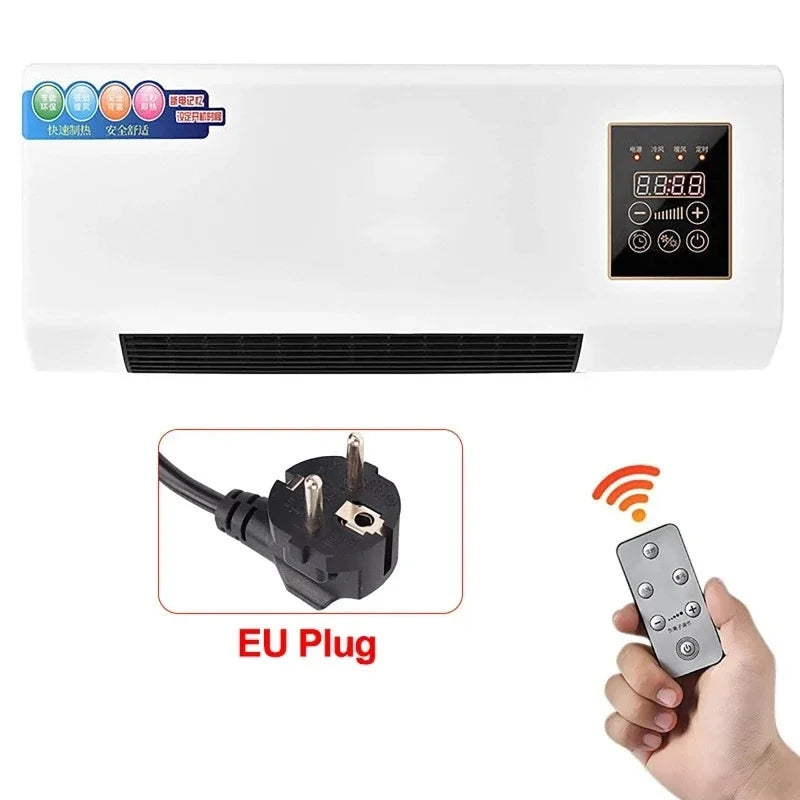 Radiateur Salle de Bain Mural Soufflant 2000 W Télécommande Minuterie