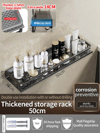 Étagère de Douche Murale Aluminium Avec ou Sans Perçage 30 à 60 cm