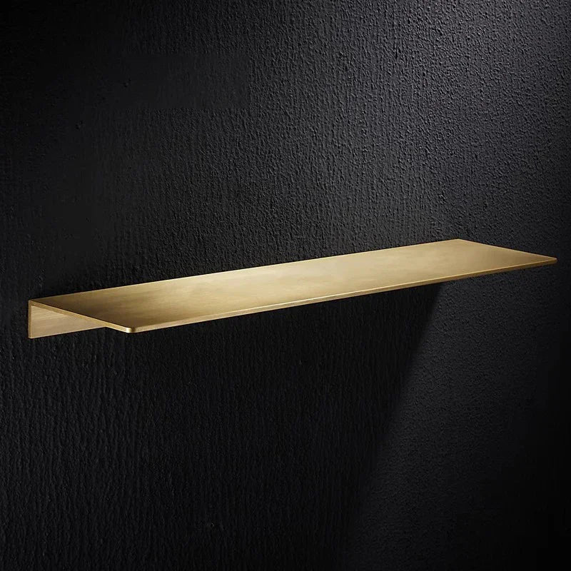 Étagère de Salle de Bain d'Angle Dorée Brossée 20 à 50 cm