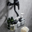 Étagère de Douche à Suspendre en Aluminium, Noir, Gris ou Argent, 31 cm