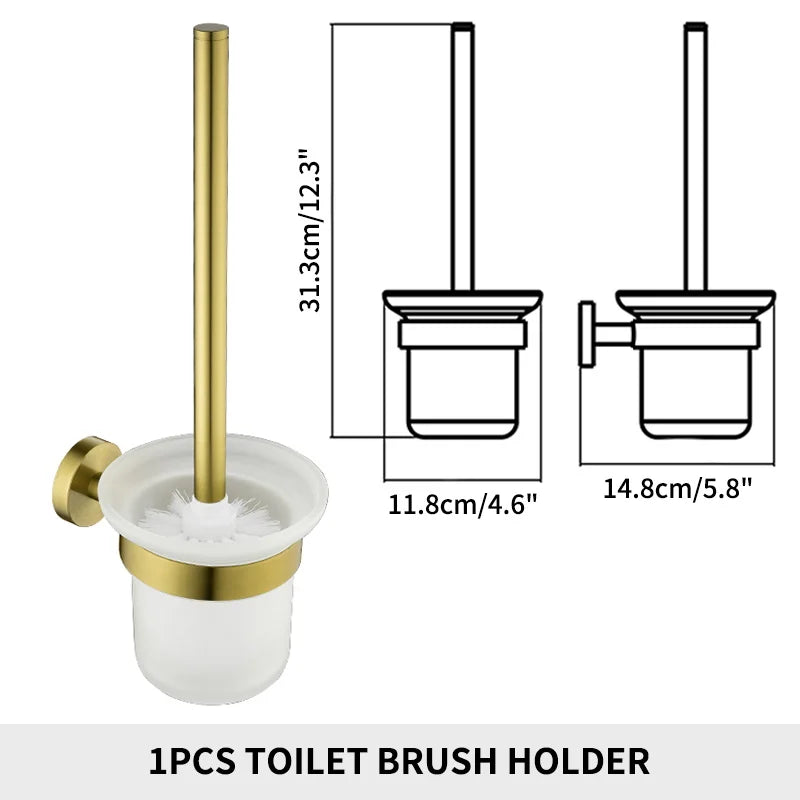 Accessoires Salle de Bain Inox Doré ou Chromé à Choisir