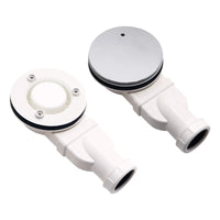 Bonde de Douche Extra Plate à Sortie Latérale 90 mm, Blanche ou Argent