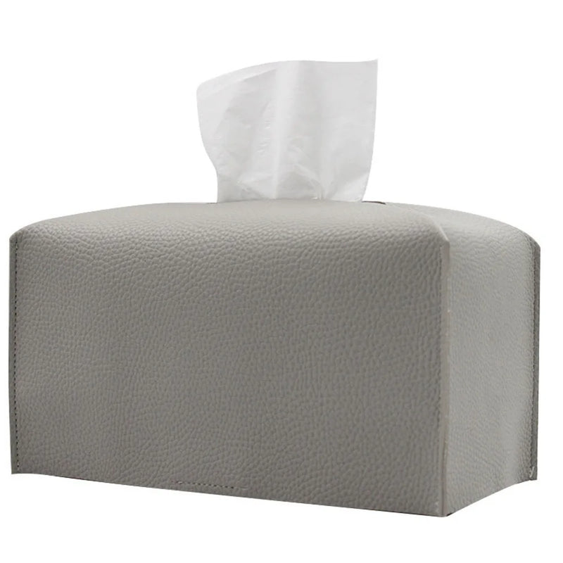 Boîte à Mouchoirs Housse en Simili Cuir, Carrée ou Rectangulaire, 6 Coloris
