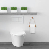 Porte-Serviette Mural en Bois, Corde ou Cuir
