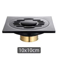 Bonde de Douche Carrée Laiton Multi Finitions 10 à 30 cm