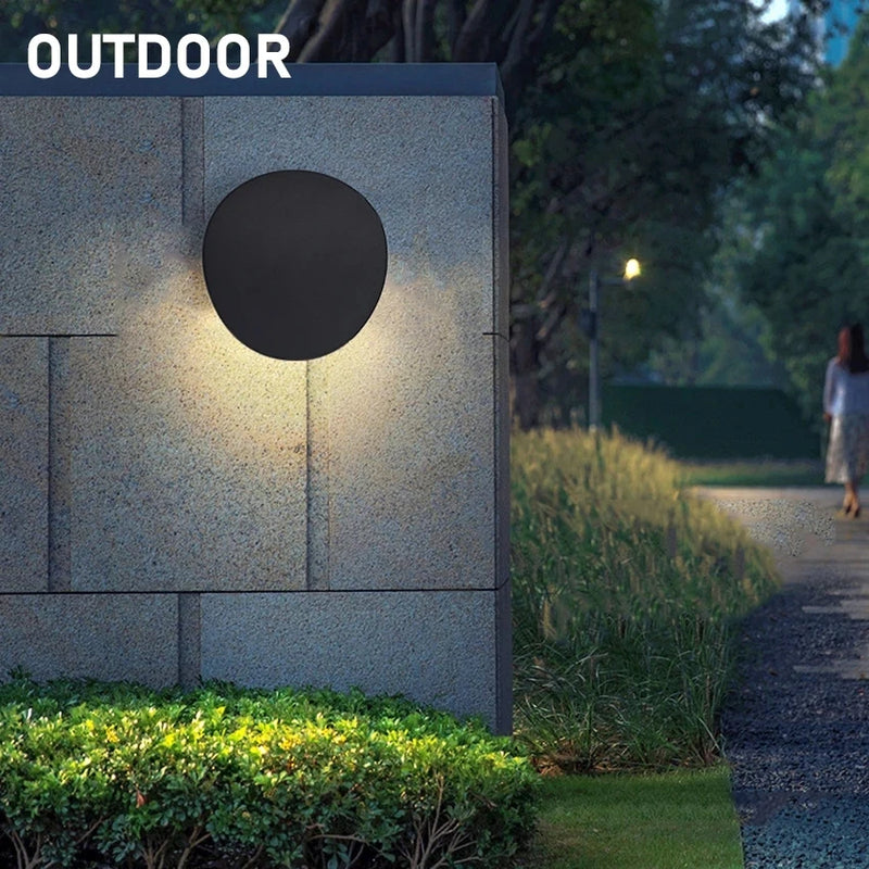 Applique Murale LED Disque ou Galet, Aluminium, Noire ou Blanche, 7 W